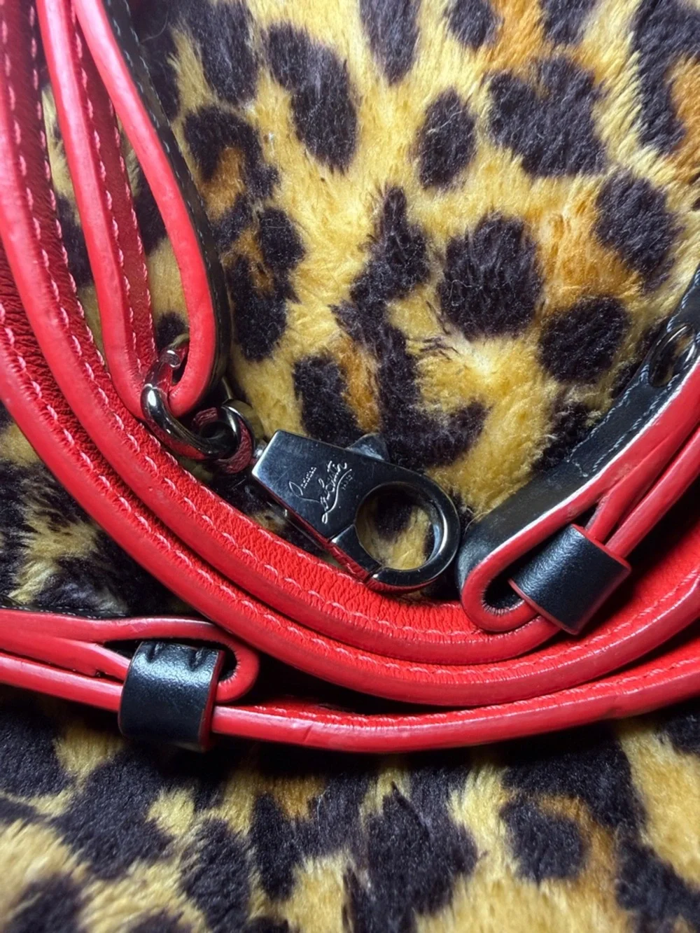 Christian Louboutin Studded Leather Crossbody / Clutch Bag - Picture 7 of 11